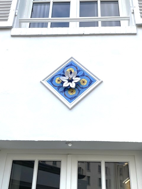 Fleur NENUPHAR sur platine 40x40cm